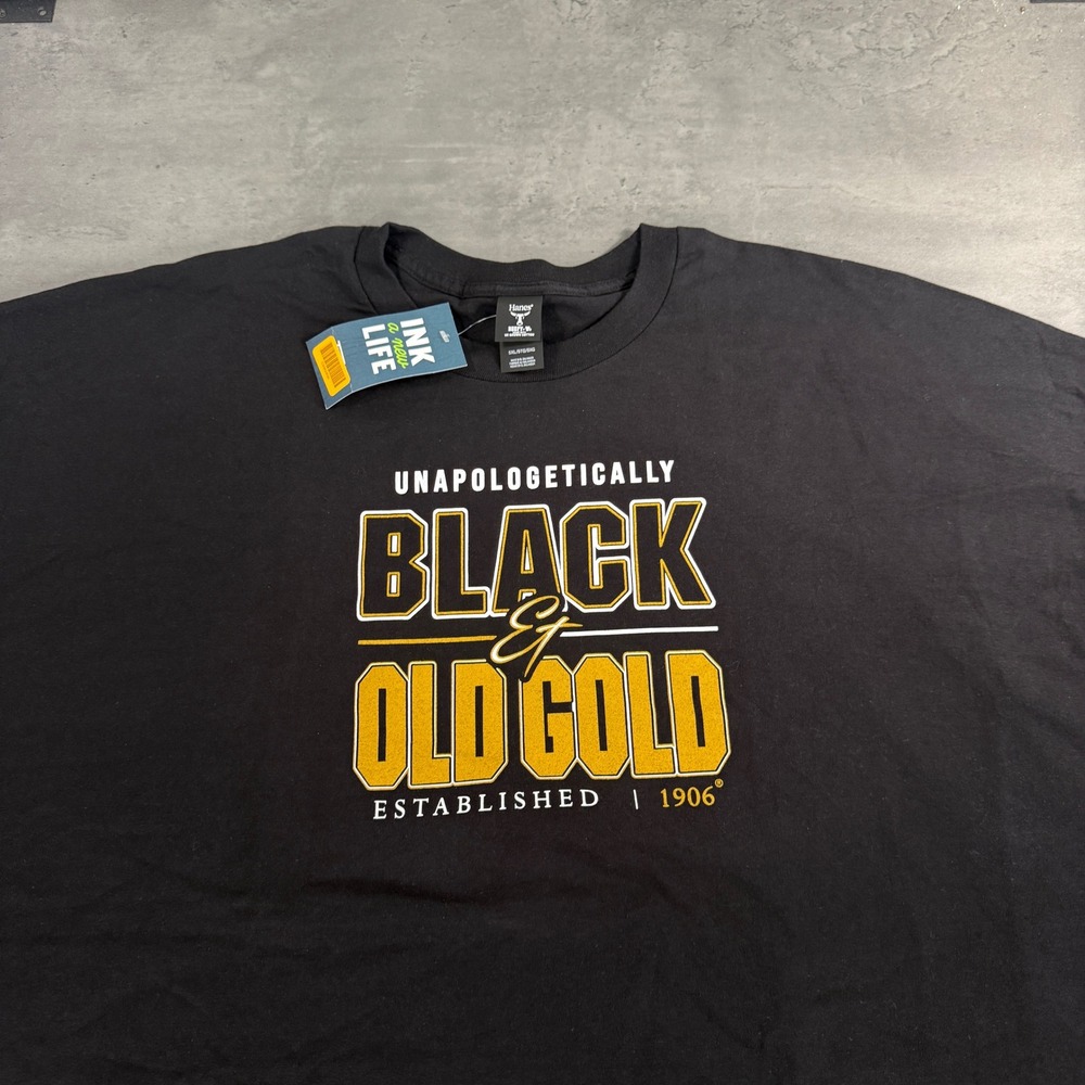 Alpha‎ Phi Alpha Fraternity Tee 5XL Black Unapologetically Black Old Gold 1906